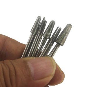 10 Pcs Diamond Ball Nosed Cone Burrs