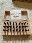 Greek Stamping Alphabet Steel Stamps in Wooden Box