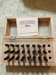 Greek Stamping Alphabet Steel Stamps in Wooden Box