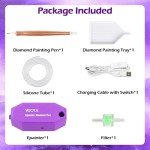 Diamond Art Painting Pen Kit with Accessories (Purple)