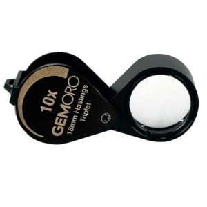 GemOro 10x Black Hastings Triplet Jewelers Loupe