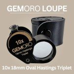 GemOro 10x Black Hastings Triplet Jewelers Loupe