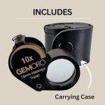 GemOro 10x Black Hastings Triplet Jewelers Loupe