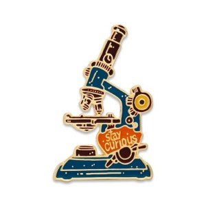 Colorful Microscope Brooch for Science Lovers