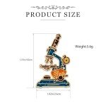 Colorful Microscope Brooch for Science Lovers