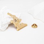 Colorful Microscope Brooch for Science Lovers