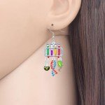 Colorful Science Microscope Earrings for Teachers