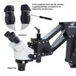 Jewelry Microscope with Ring Light & Adjustable Stand