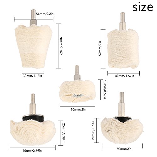Buffing Polishing Wheel for Drill - Aluminum 5 Pack