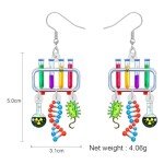 Colorful Science Microscope Earrings for Teachers