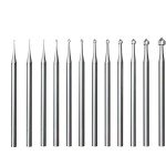 12-Piece Jewelry Carving Burr Set for Rotary Tools