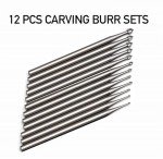12-Piece Jewelry Carving Burr Set for Rotary Tools