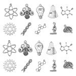 10 Styles Lab Theme Tibetan Alloy Charms - 100pcs