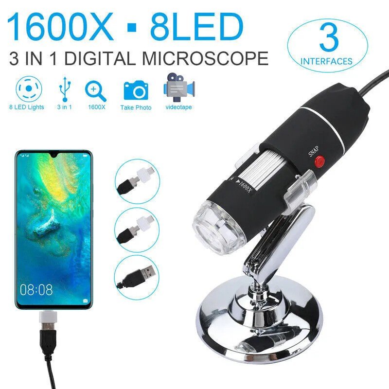 1600X Digital Microscope for Coins, Jewelry, Nature