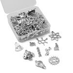 10 Styles Lab Theme Tibetan Alloy Charms - 100pcs