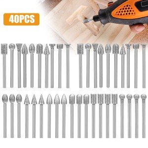 40-Piece Diamond Burr Bit Set for Dremel