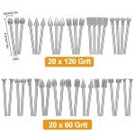 40-Piece Diamond Burr Bit Set for Dremel