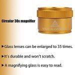 30X Gold Plated Magnifying Glass for Hobbies