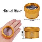 30X Gold Plated Magnifying Glass for Hobbies
