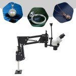 Jewelry Microscope Stand with Adjustable 7X-45X Zoom