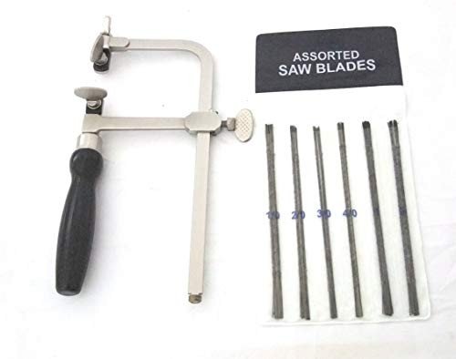 Adjustable German Jeweler's Saw with 144 Blades