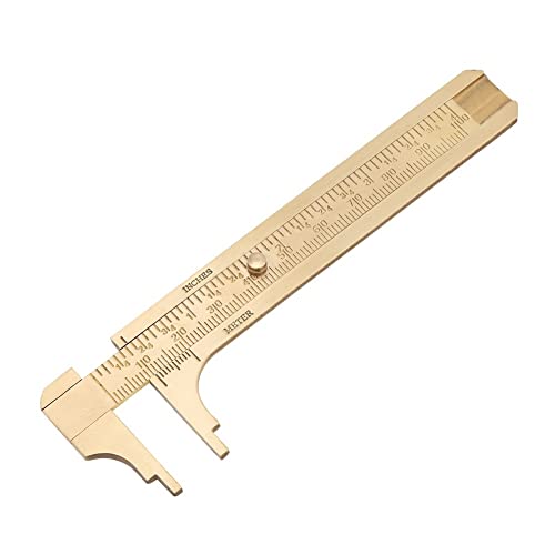Brass Pocket Caliper for Jewelry Measuring (Double Scale)