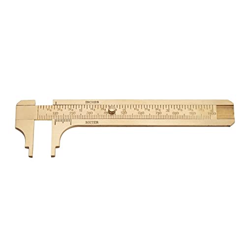 Brass Pocket Caliper for Jewelry Measuring (Double Scale)