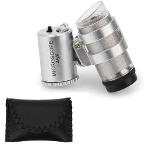 45x Mini Jewelry Microscope with LED Lights