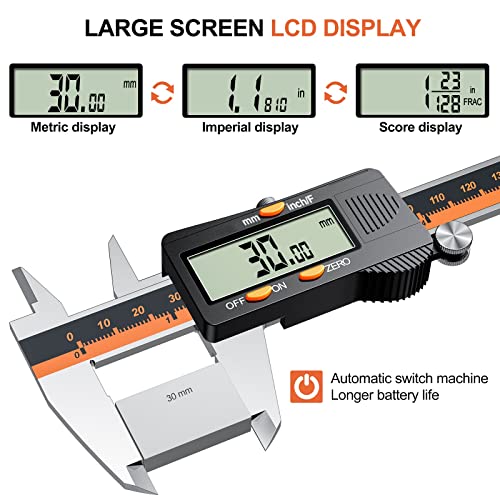 Preciva Electronic Stainless Steel Caliper - Large LCD