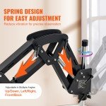 VEVOR Adjustable Microscope with Ring Light for Jewelry