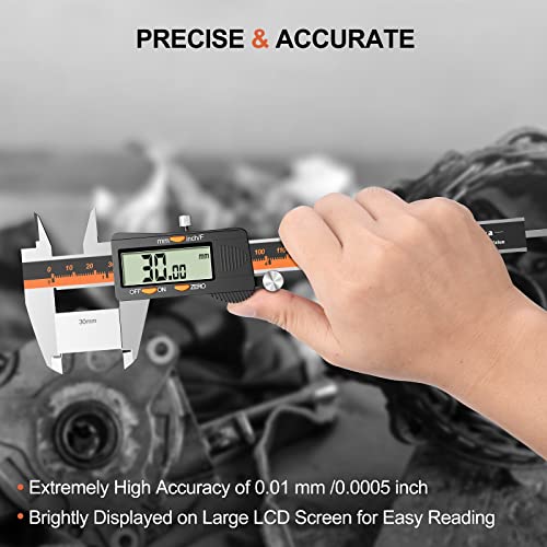 Preciva Electronic Stainless Steel Caliper - Large LCD
