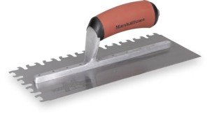 Euro Notched Trowel - 11 x 4.5 Steel Blade