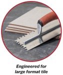 Euro Notched Trowel - 11 x 4.5 Steel Blade