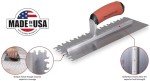 Euro Notched Trowel - 11 x 4.5 Steel Blade
