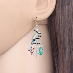Colorful Microscope Dangle Earrings for Teachers
