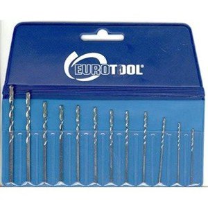 12pc Diamond Coated Swiss Euro Drill Bits