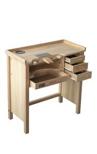 Deluxe Solid Wood Jewelry Workbench with Power Options