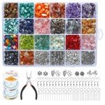 1184Pcs Irregular Stone Beads Jewelry Making Kit
