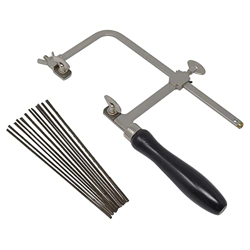 German Style Jeweler's Saw Frame with Assorted Blades