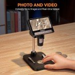 4.3'' Digital Coin Microscope 1000x with LED