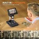 4.3'' Digital Coin Microscope 1000x with LED
