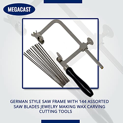 German Style Jeweler's Saw Frame with Assorted Blades