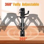 Adjustable Microscope Stand with Clamp for Goldsmithing