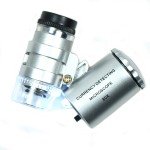 60X Pocket Microscope Jewelry Magnifier with LED