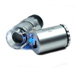 60X Pocket Microscope Jewelry Magnifier with LED