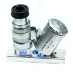 60X Pocket Microscope Jewelry Magnifier with LED