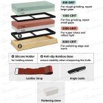 4-Sided Knife Sharpening Whetstone Set