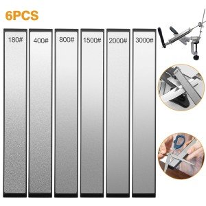 6-Piece Diamond Sharpening Stone Set for Knives