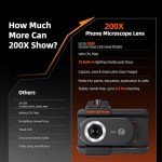 Portable 200X Phone Microscope with LED Light