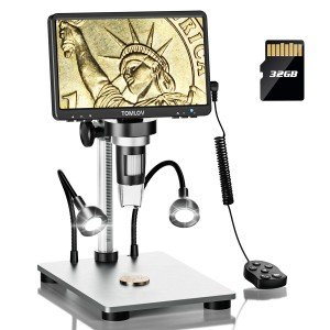 TOMLOV 7" 1080p Digital Microscope for Jewelry